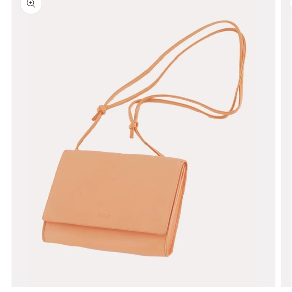 Baggu Bright Orange Compact Fine Grain Leather Purse - Picture 15 of 15